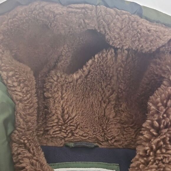 Crewcuts Green and Brown Puffer Jacket with Hood - Picture 12 of 16